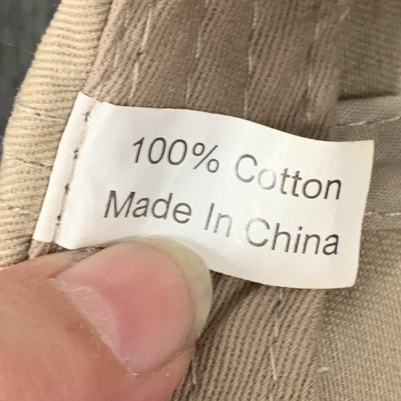 TSC Tractor Supply Co Baseball Hat Cap Mens Adjustable Beige Red Strapback - Picture 12 of 12